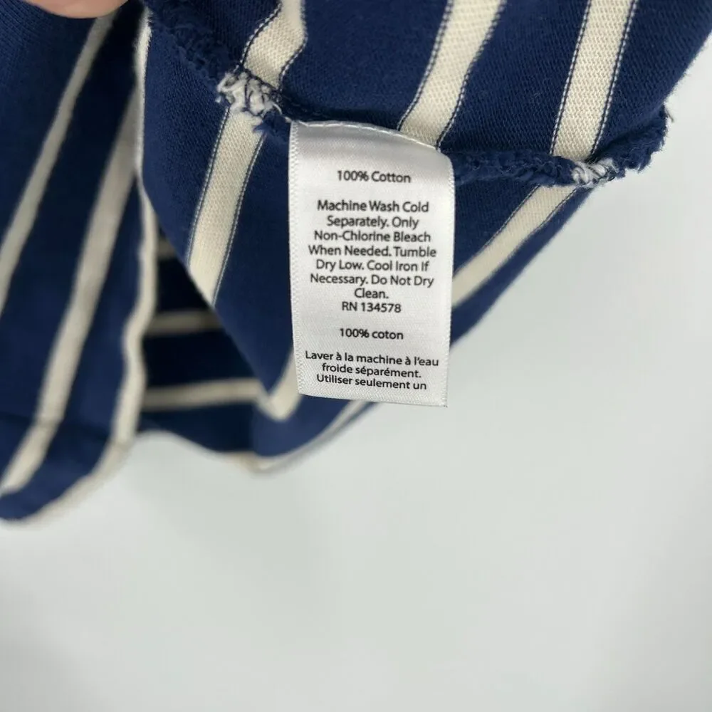 VINEYARD VINES Girl's Blue White Striped Nautical Turtleneck Dress Kids 10 - 12
